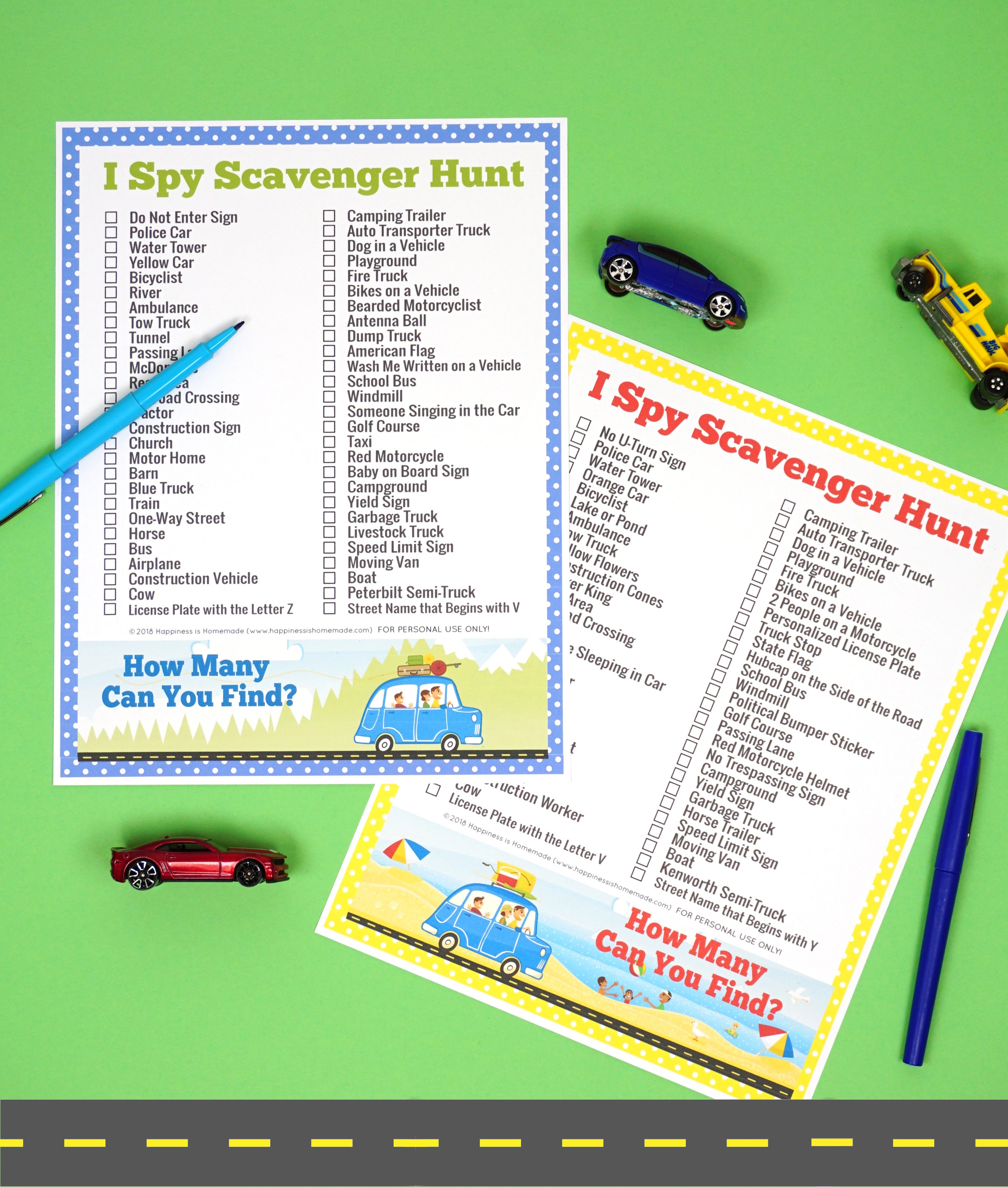 printable road trip I spy game