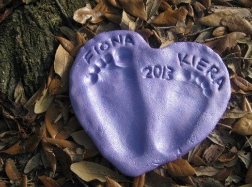 salt dough footprint gift for dad