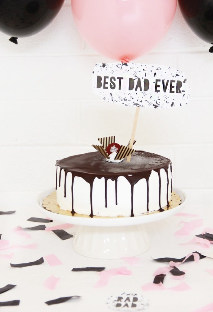 best dad ever cake topper in cake