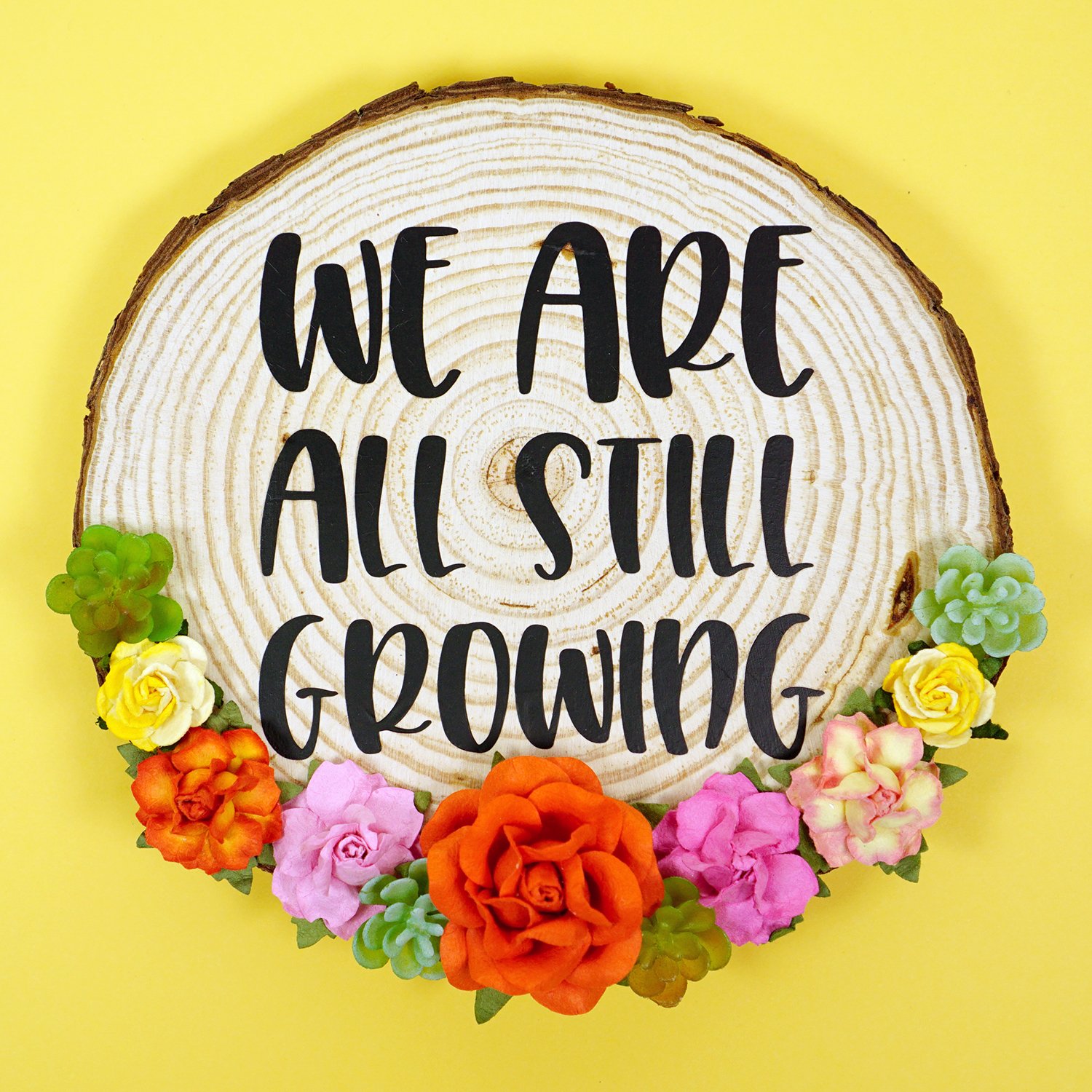 pretty spring \"we are still growing\" sign