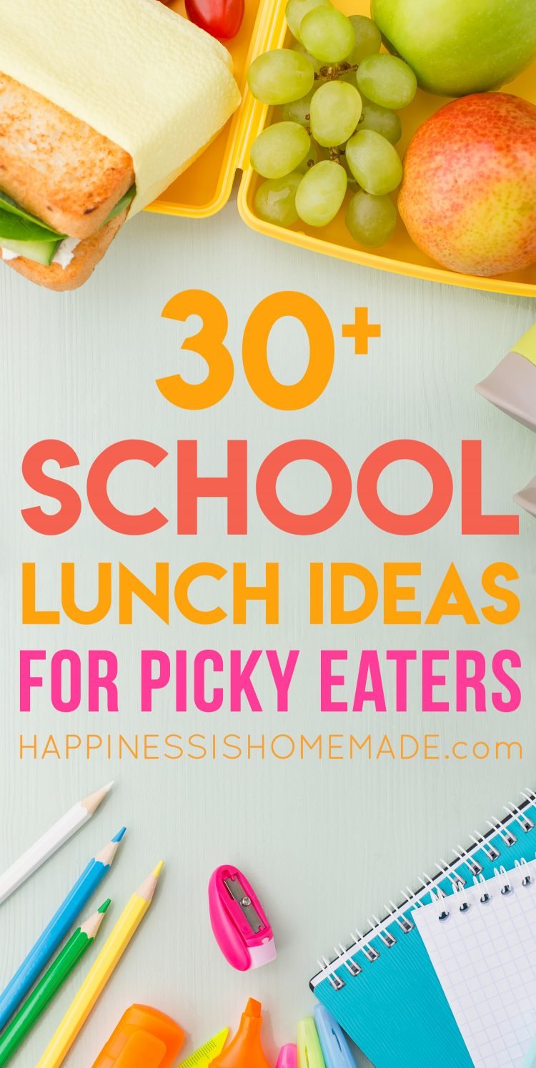 30+ School Lunch Ideas for Picky Eaters Happiness is Homemade