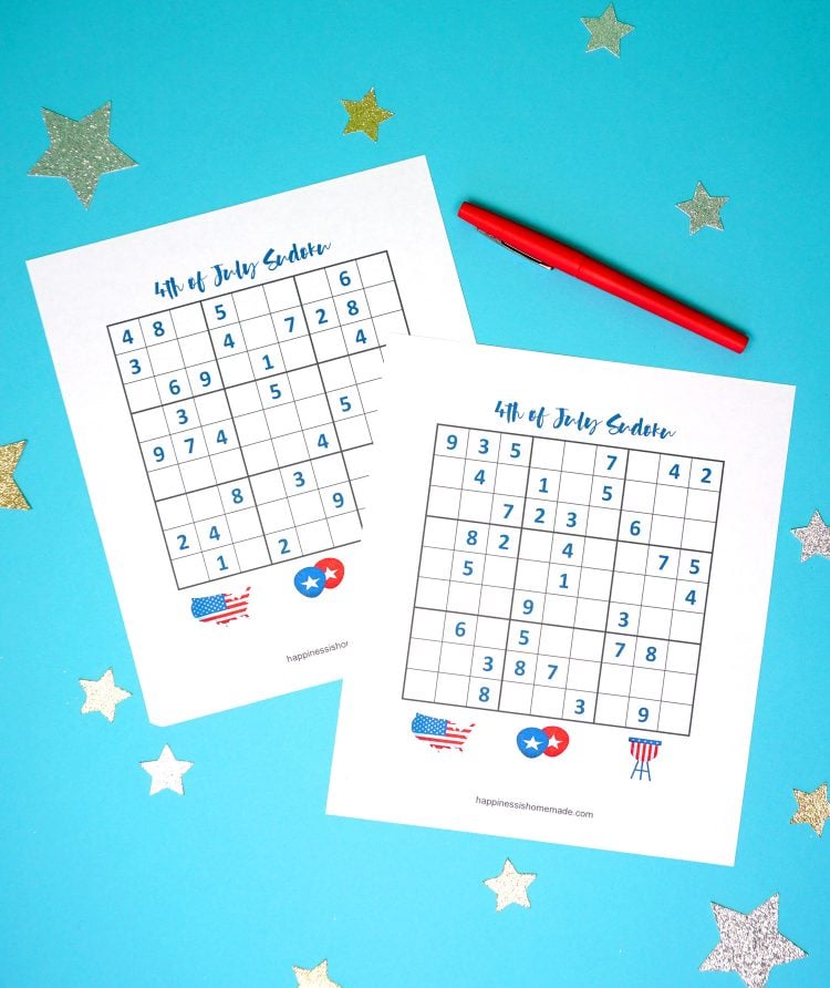 4th of july printables