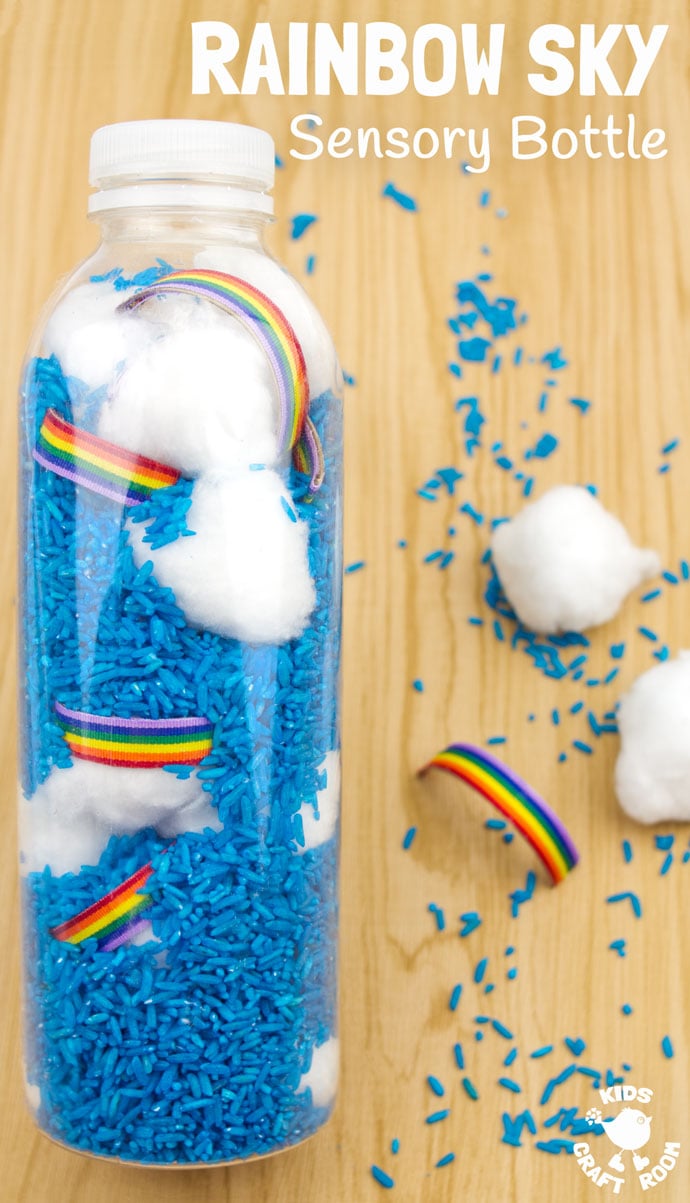 rainbow sky sensory bottles