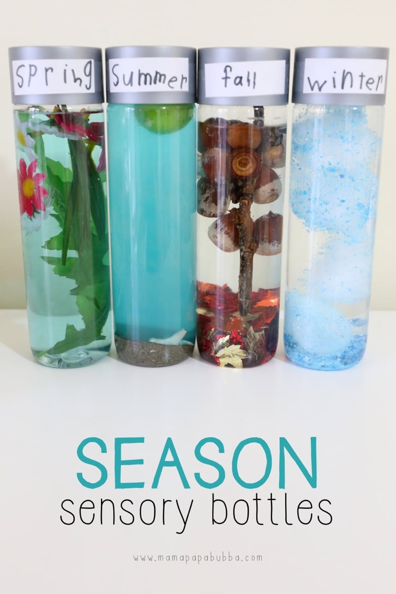 diy sensory bottles for the seasons