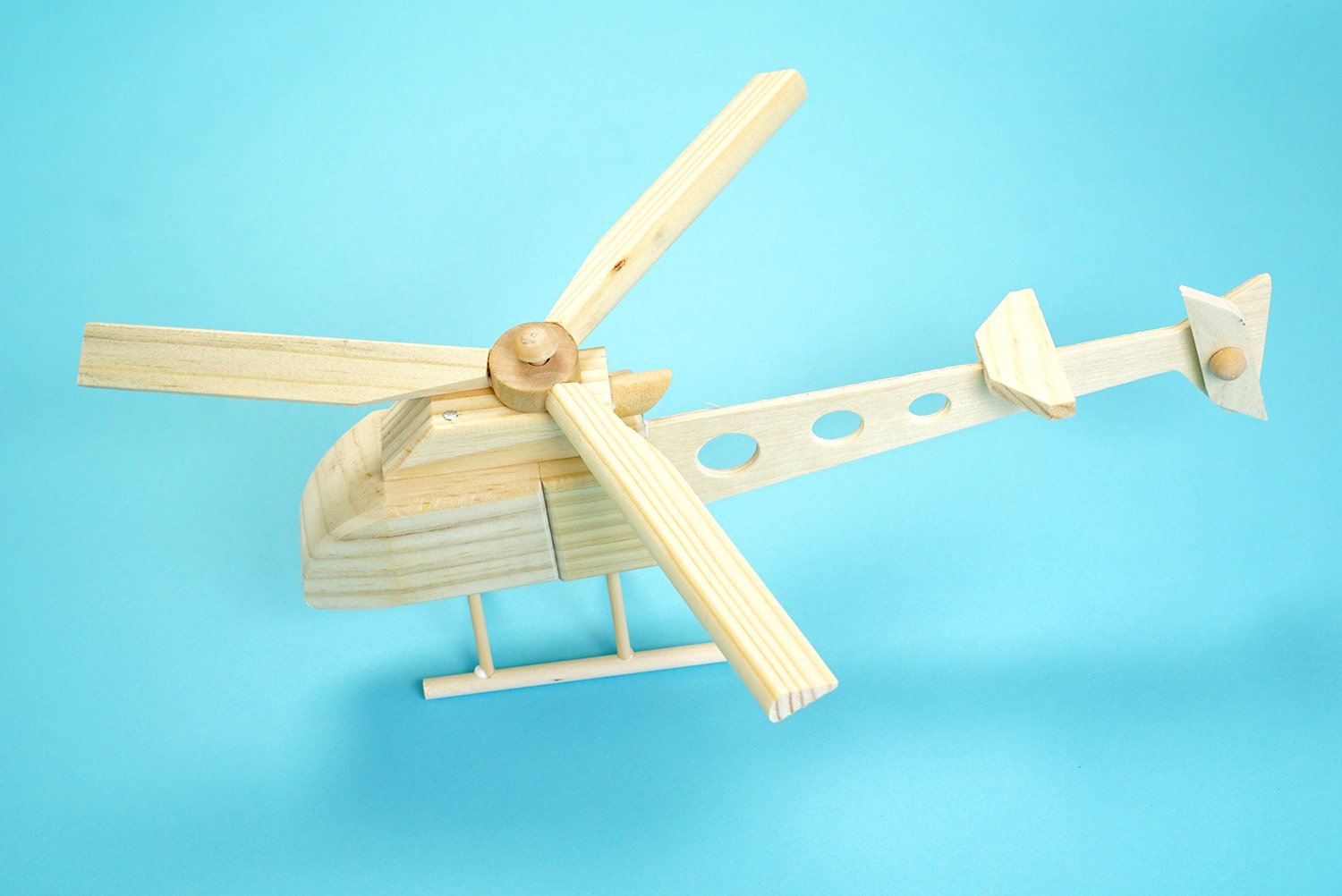 body of helicopter constructed and assembled 
