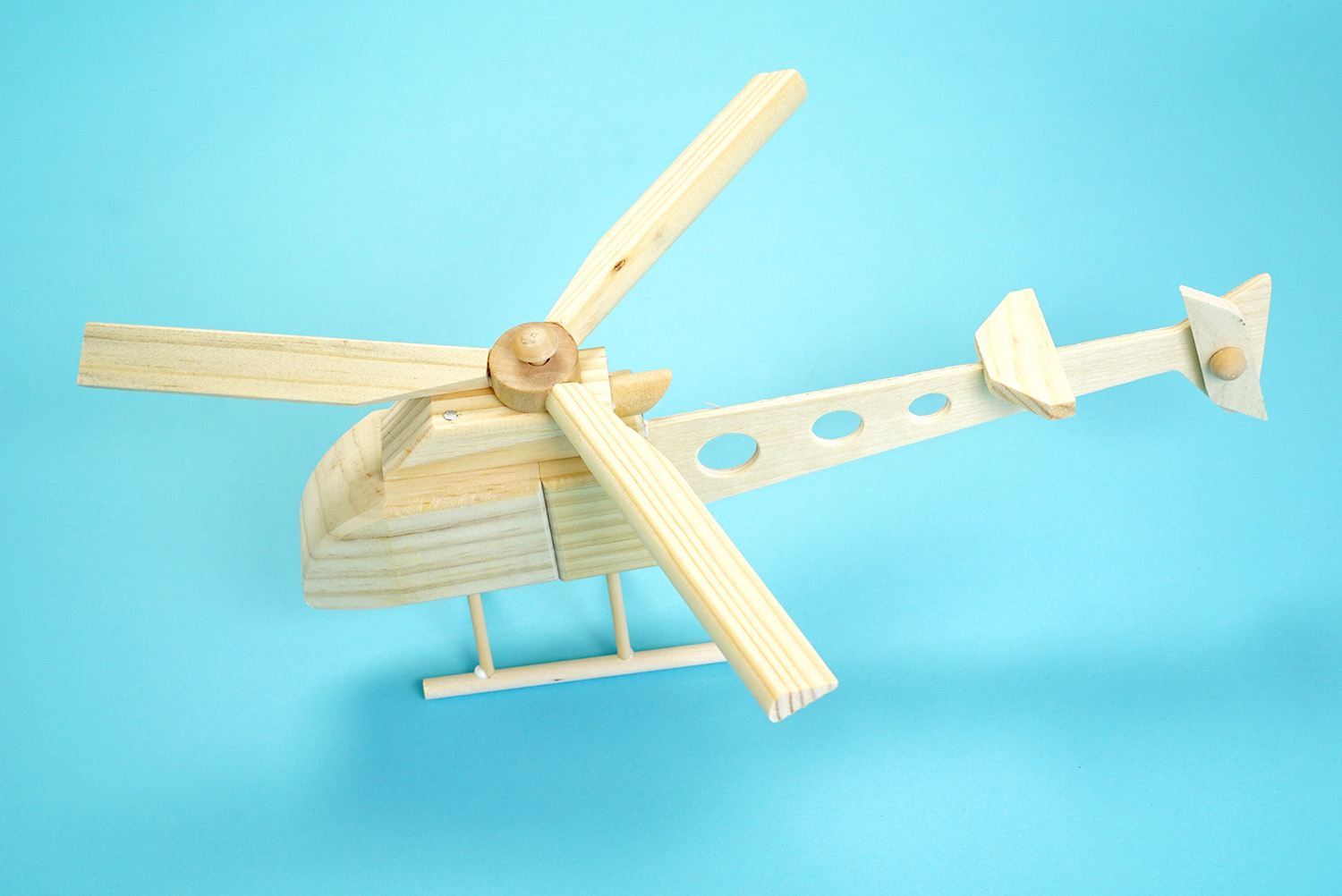 body of helicopter constructed and assembled 
