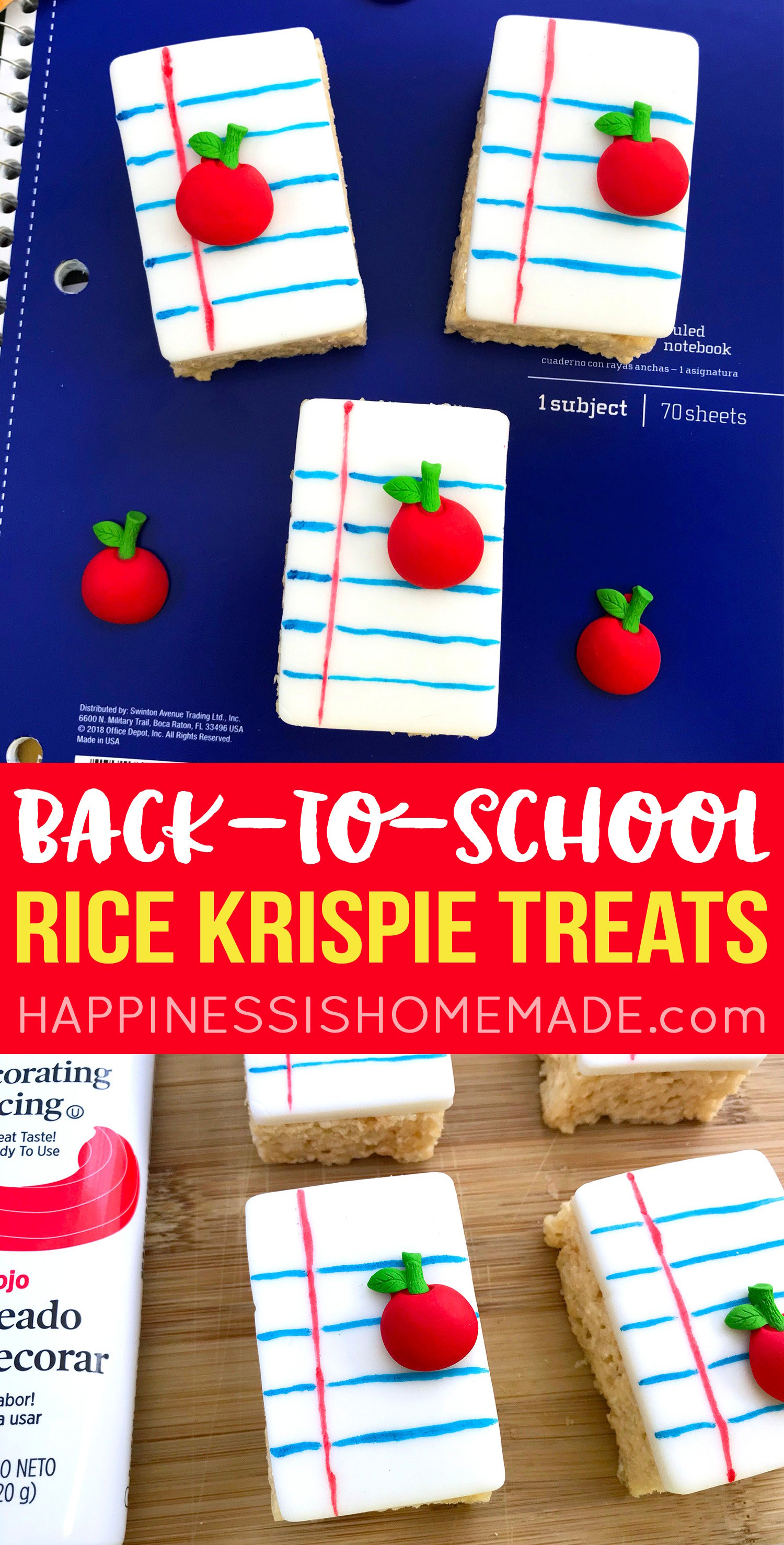 back to school rice krispie treats