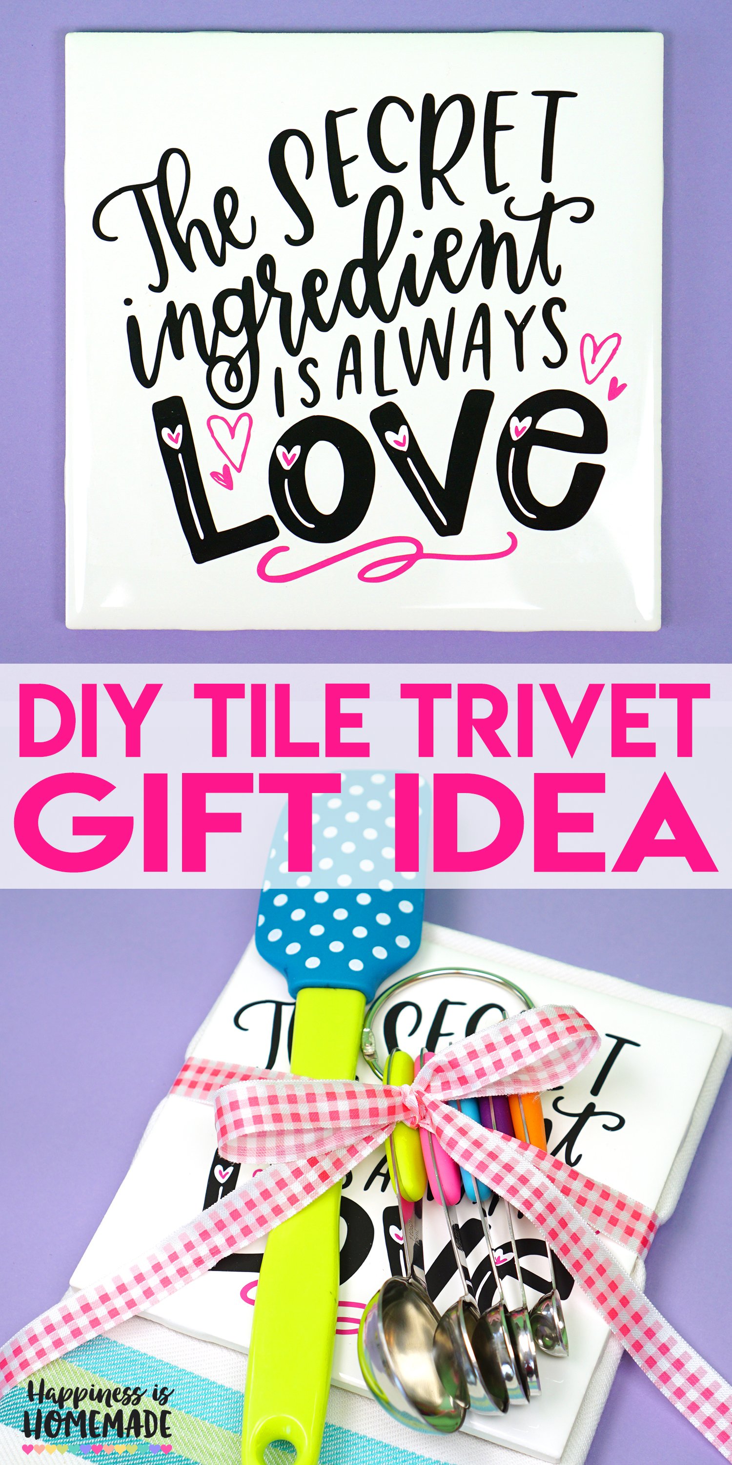 DIY tile trivet gift idea