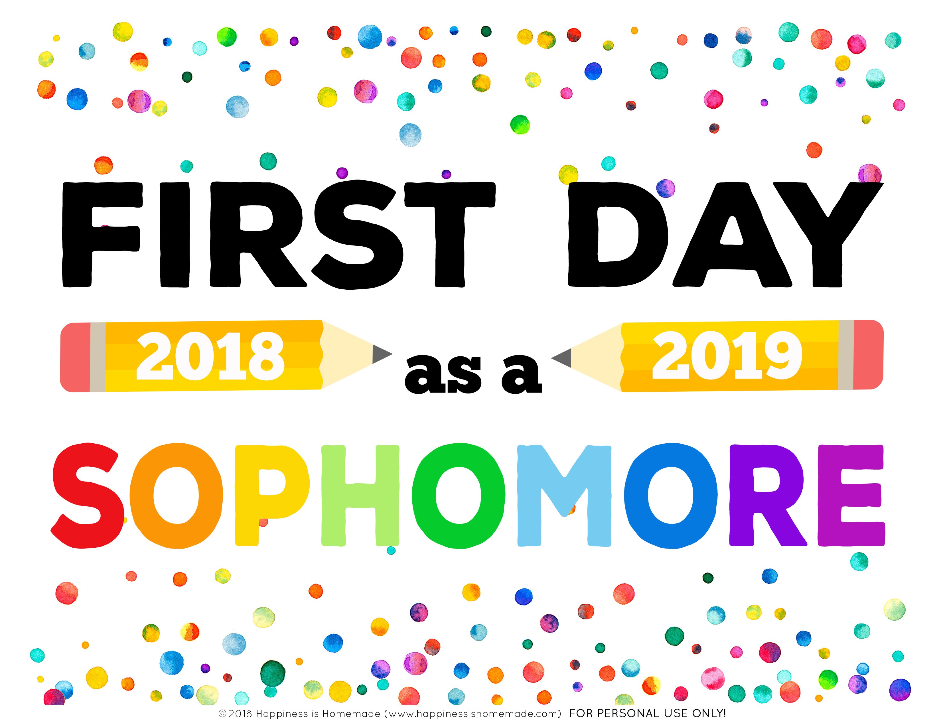 Free Printable First Day of School Signs Happiness is Homemade