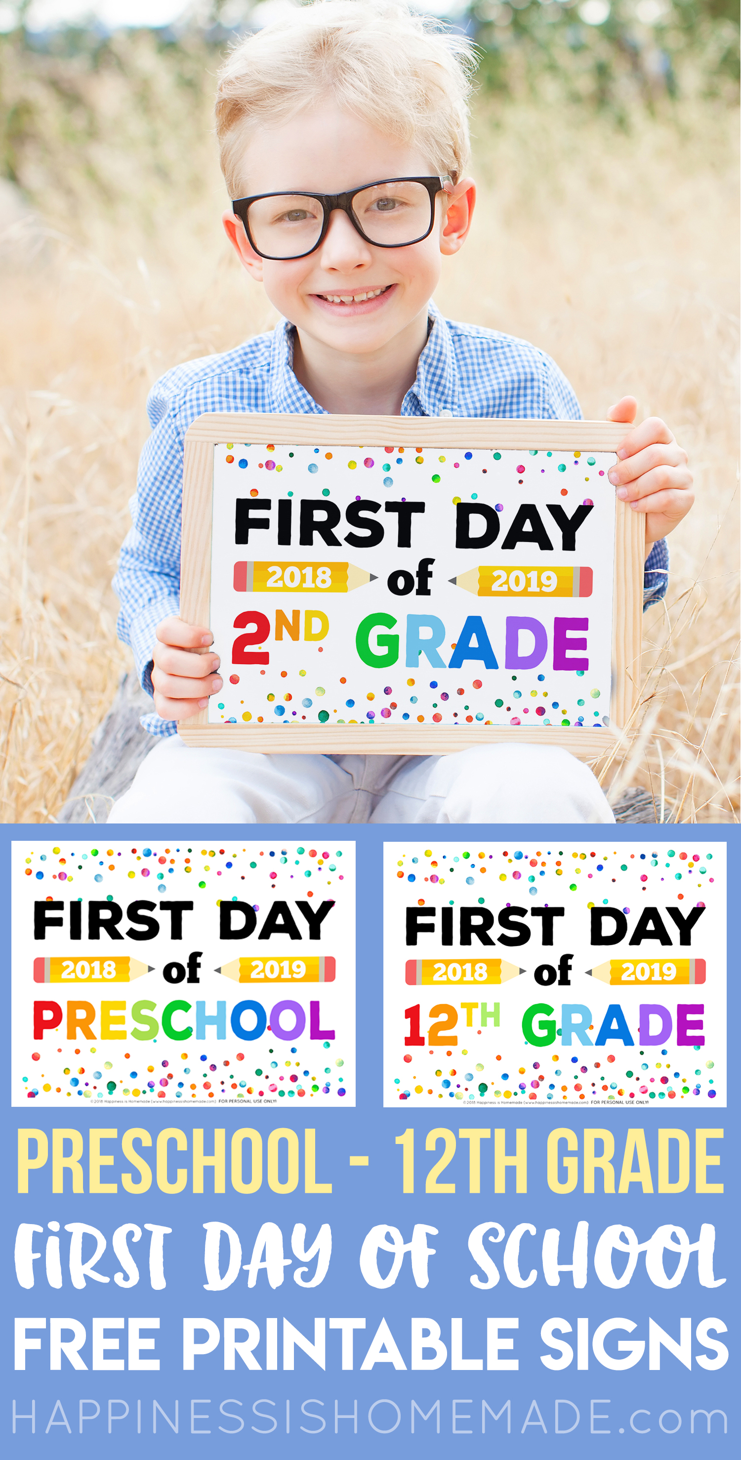 first day of school sign printables 