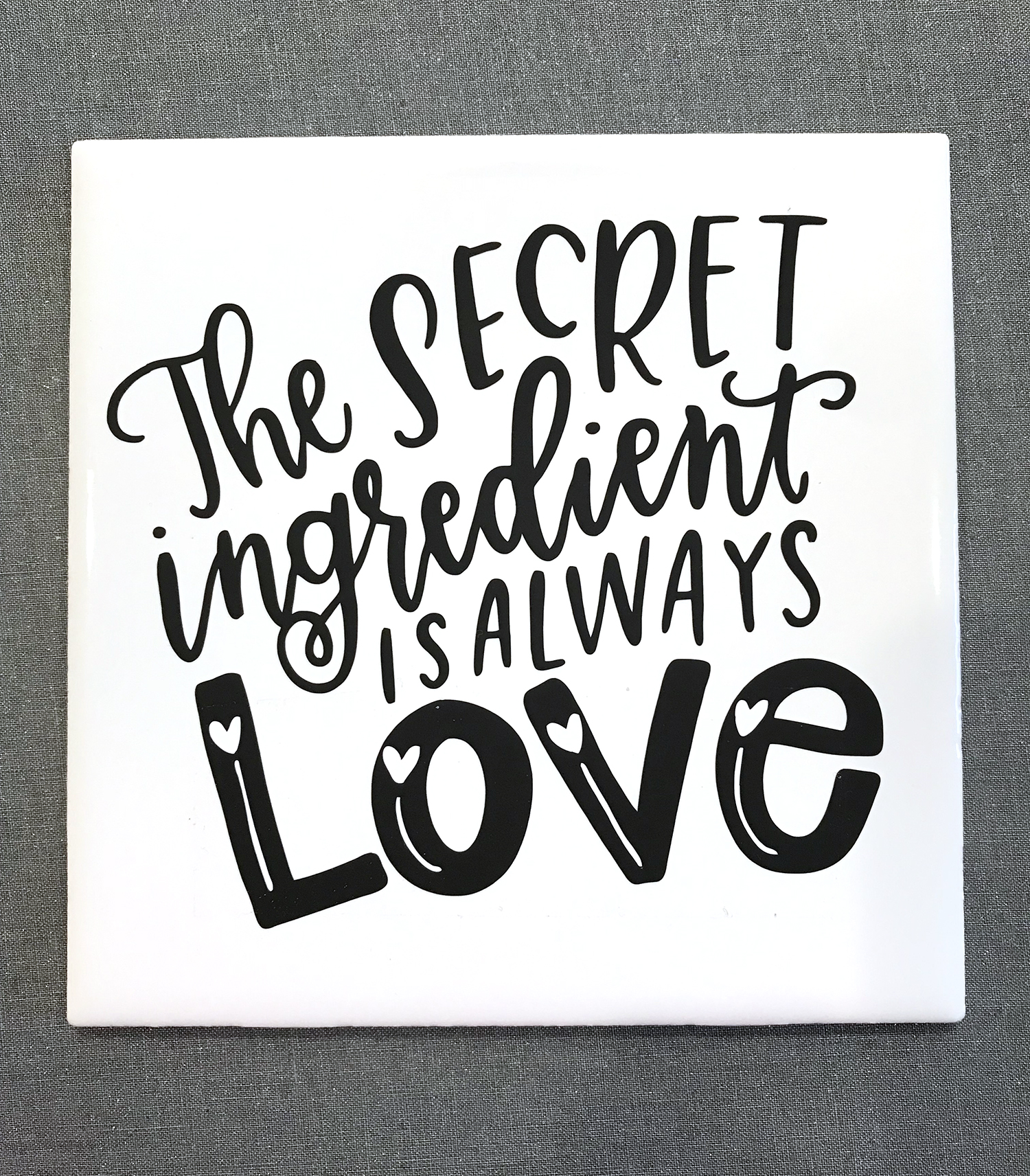 secret ingredient is always love tile trivet gift idea