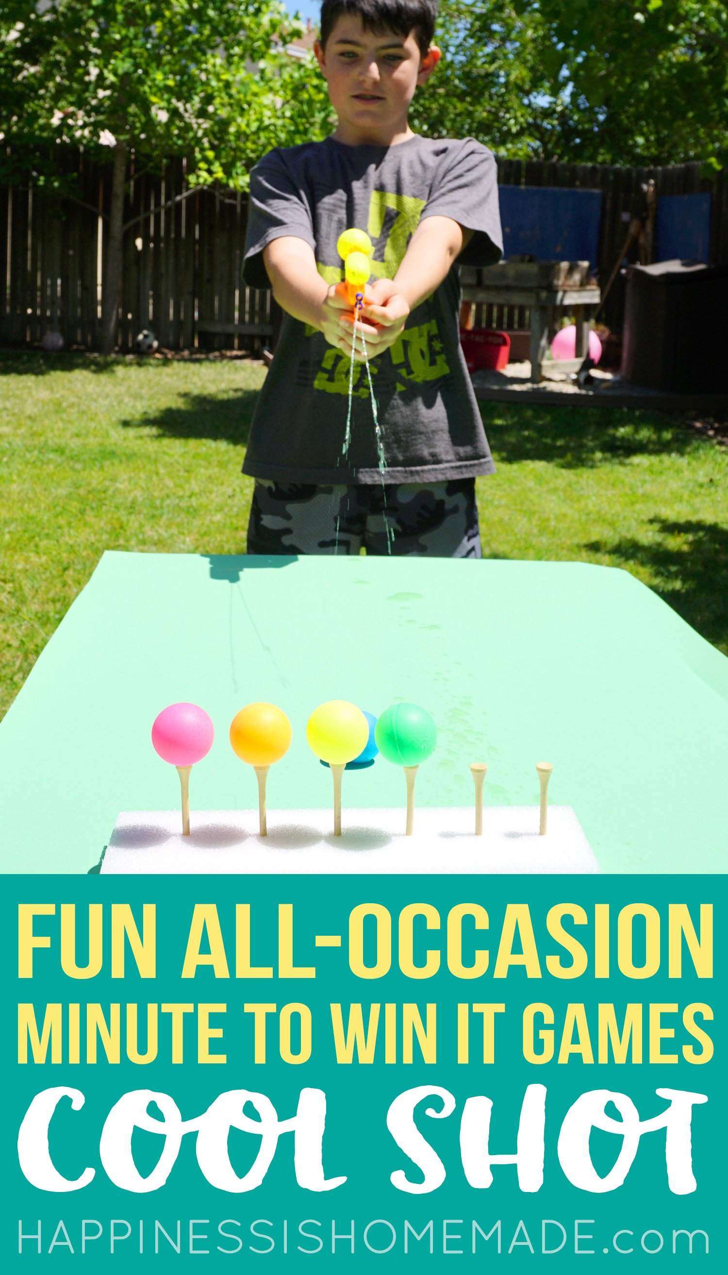 Ping Pong Ball Target and Squirt Gun Minute to Win It Game