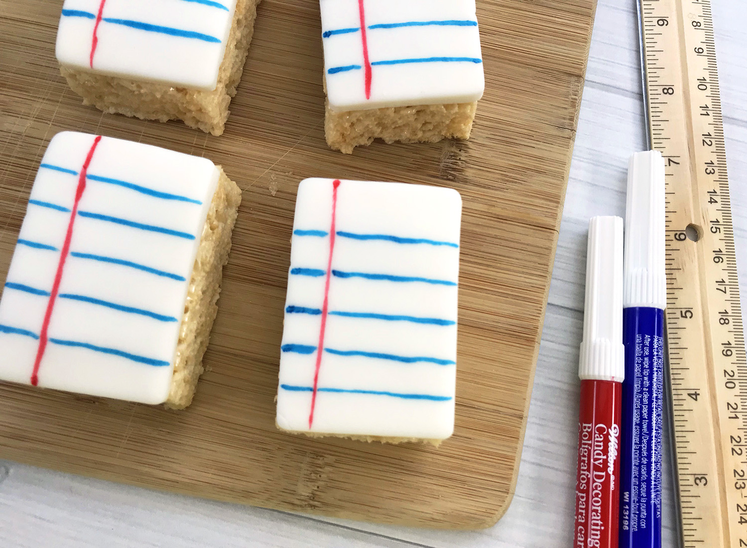 edible marker and binder paper rice krispie treats