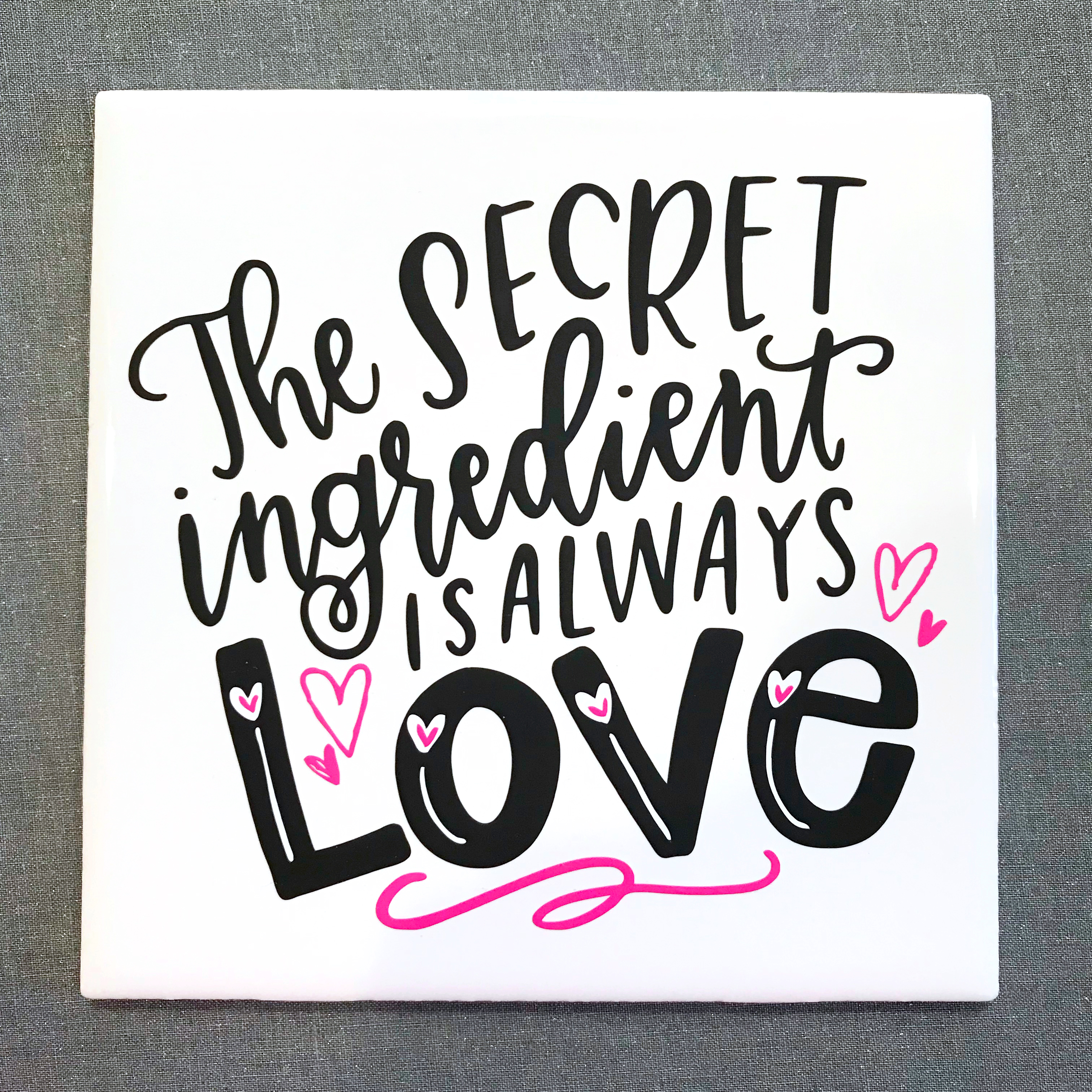 cute kitchen diy gift idea tile trivet