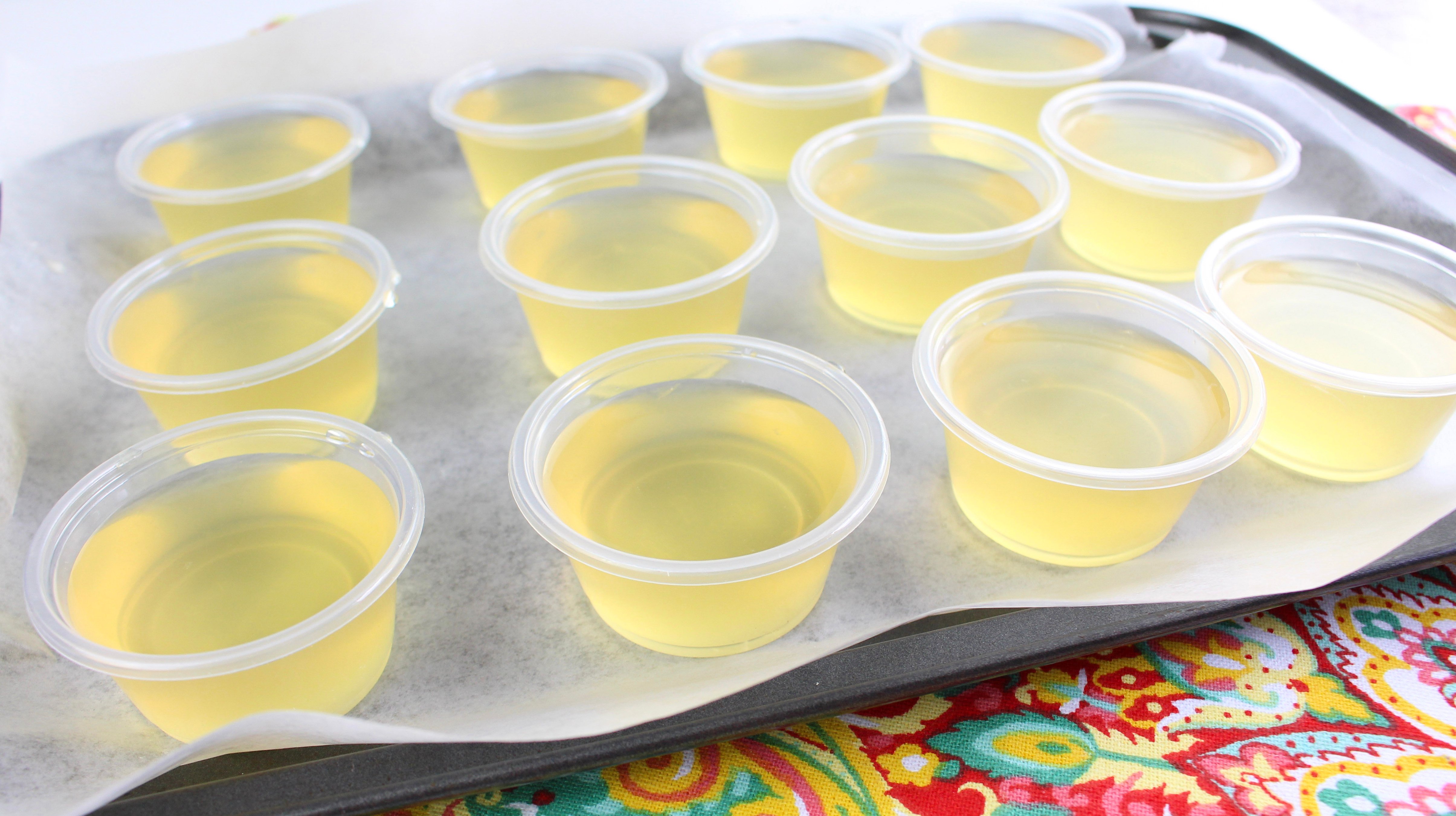 poured mixture into jello shot containers