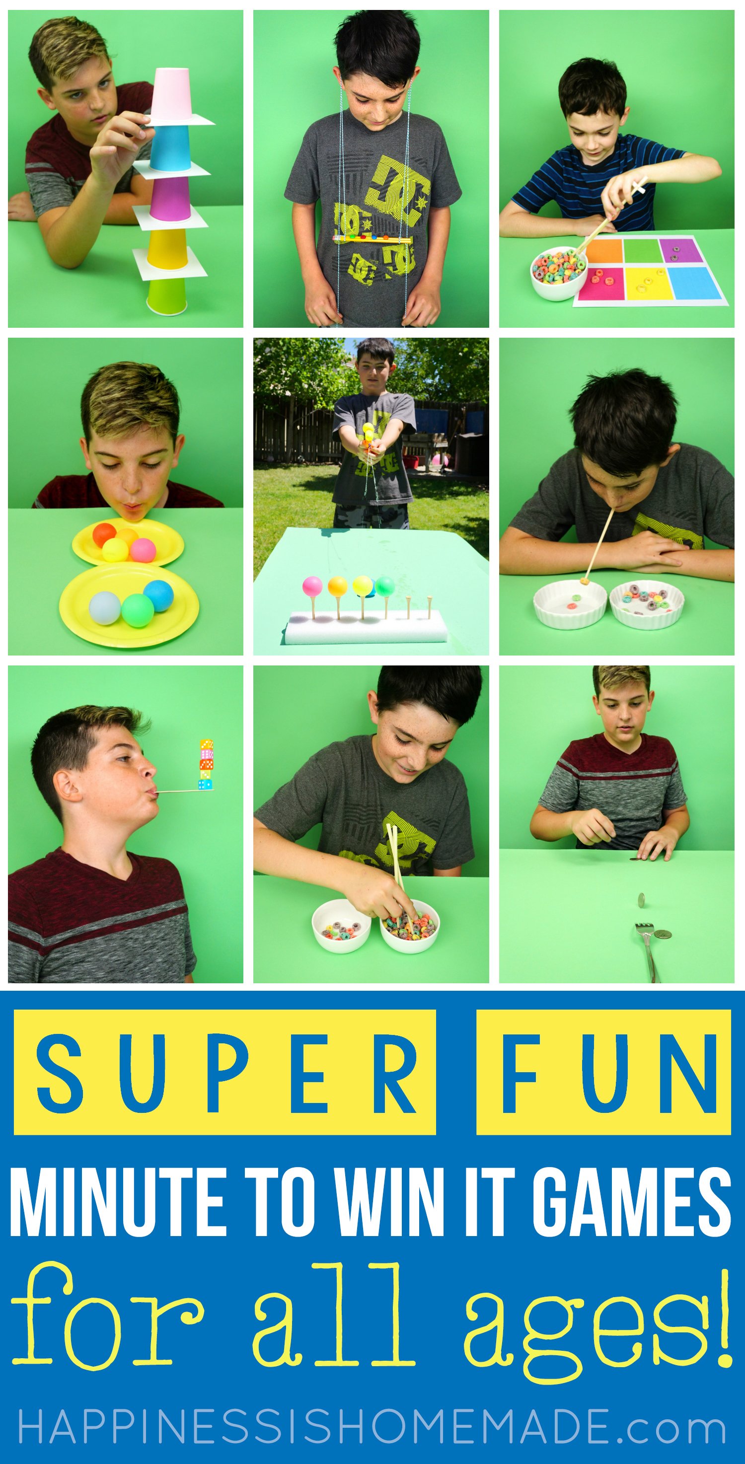 super fun minute to win it games for kids and teens