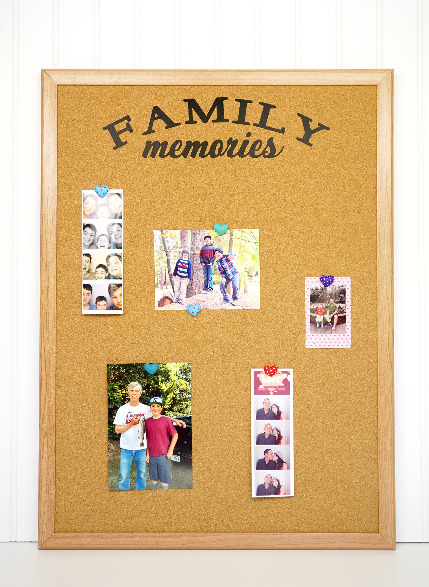 family memories cork board