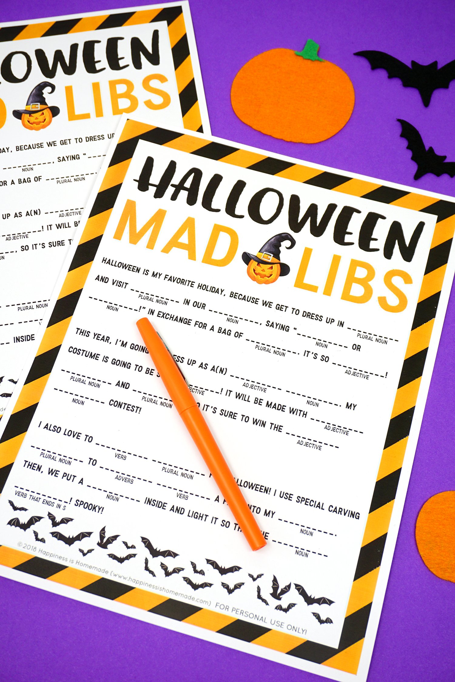 printable halloween mad libs