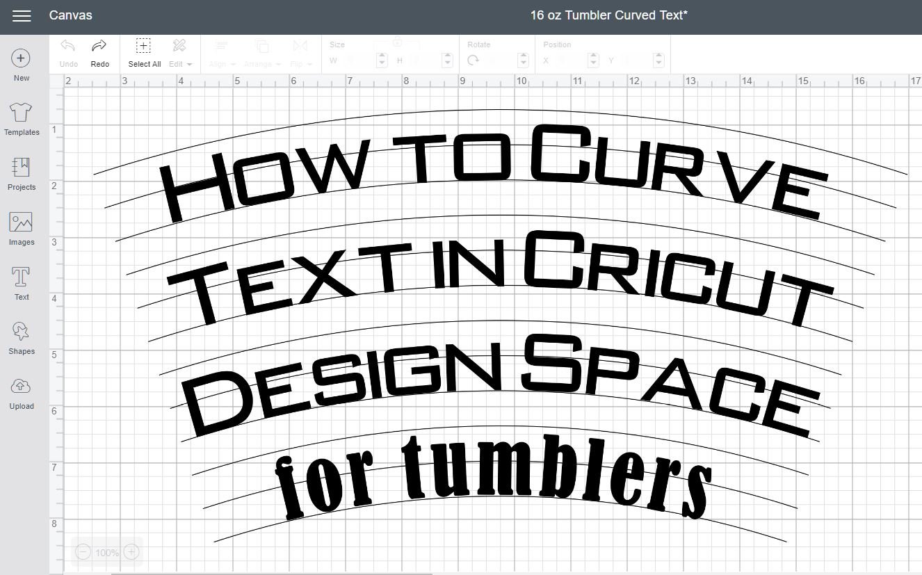 how to curve text in cricut design space