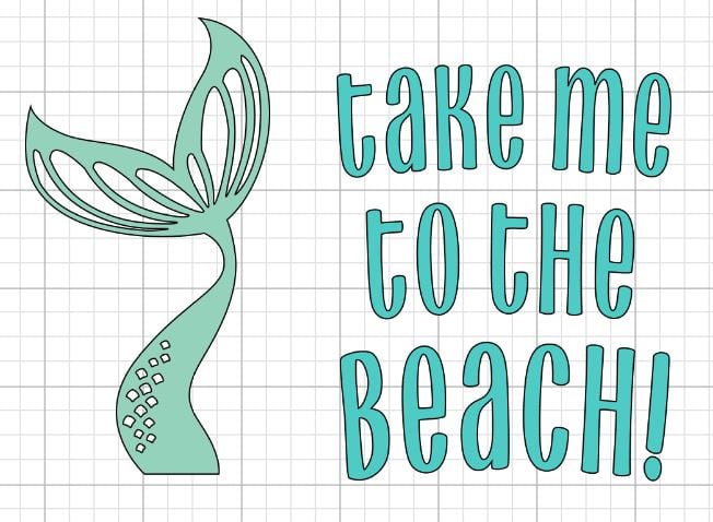 take me to the beach svg file in cricut design space