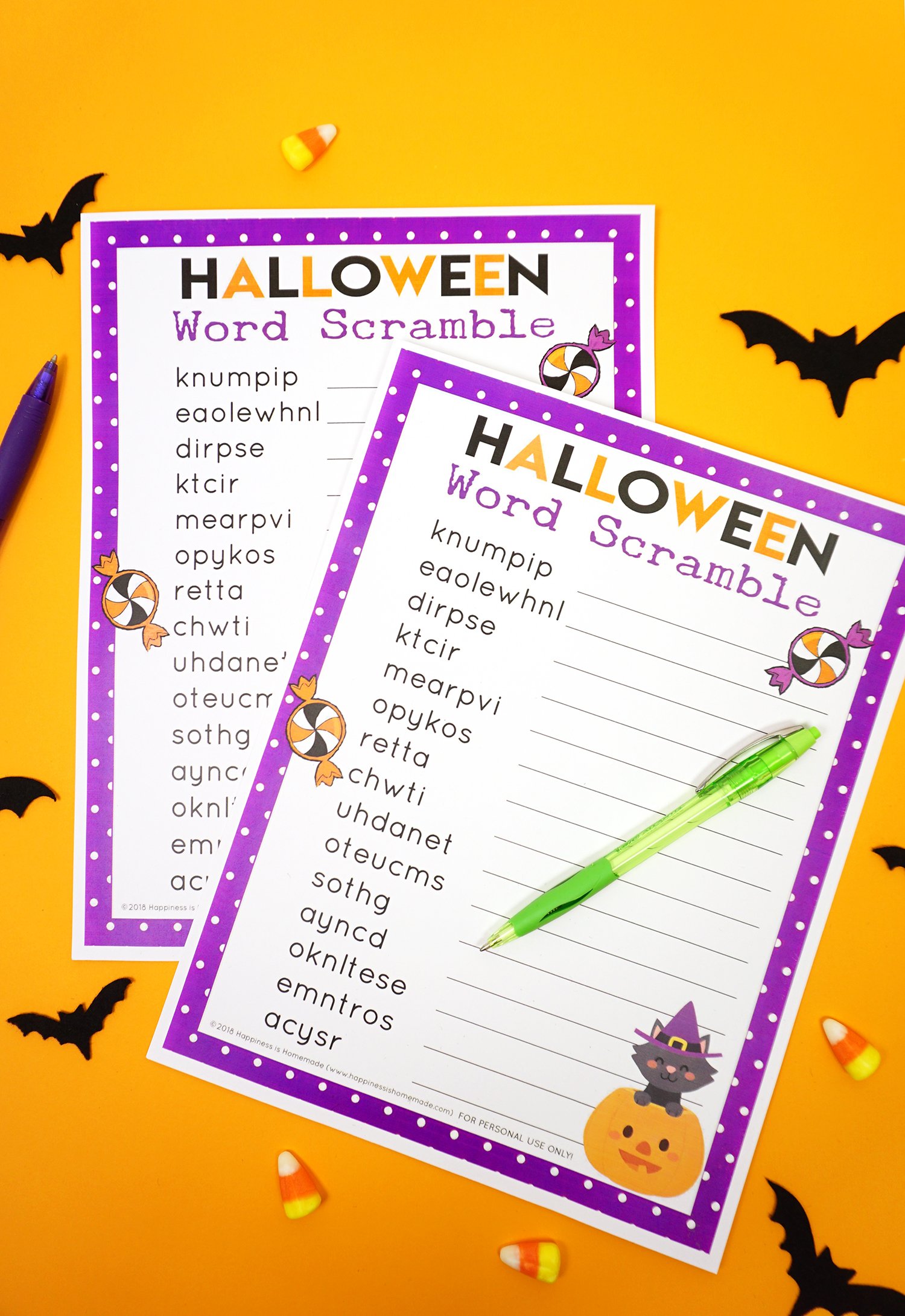 free printable halloween game for kids