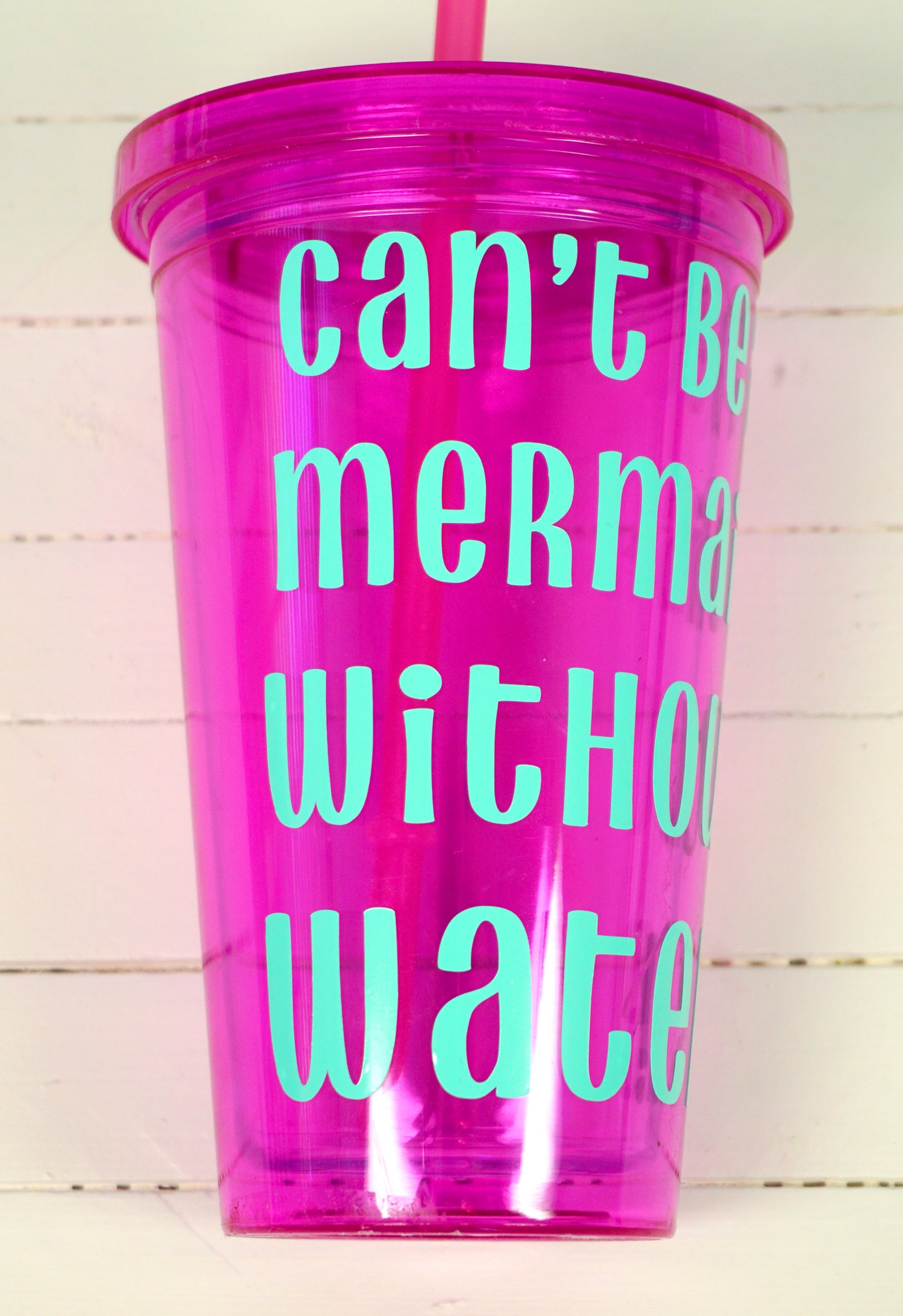 mermaid tumbler made with cricut