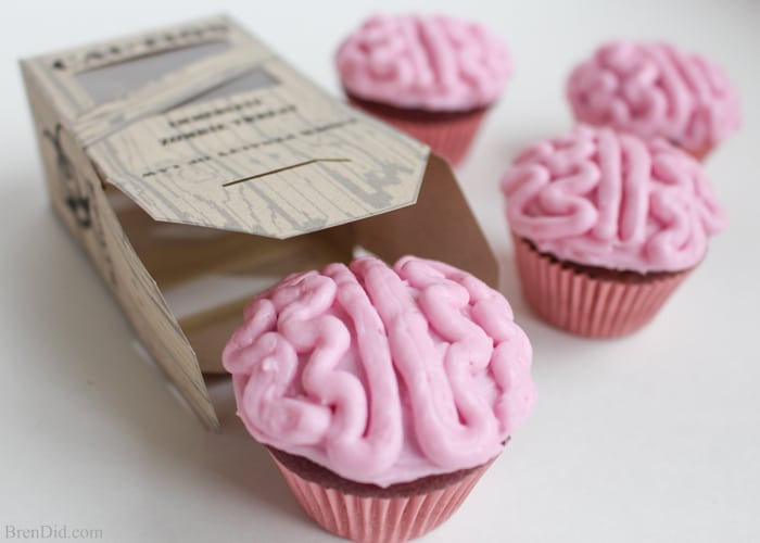 zombie brain cupcakes for halloween