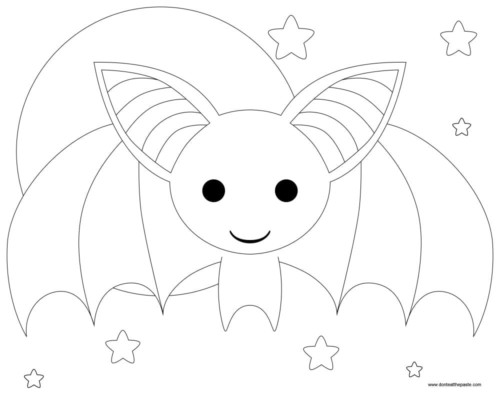 Bat Halloween Coloring Page