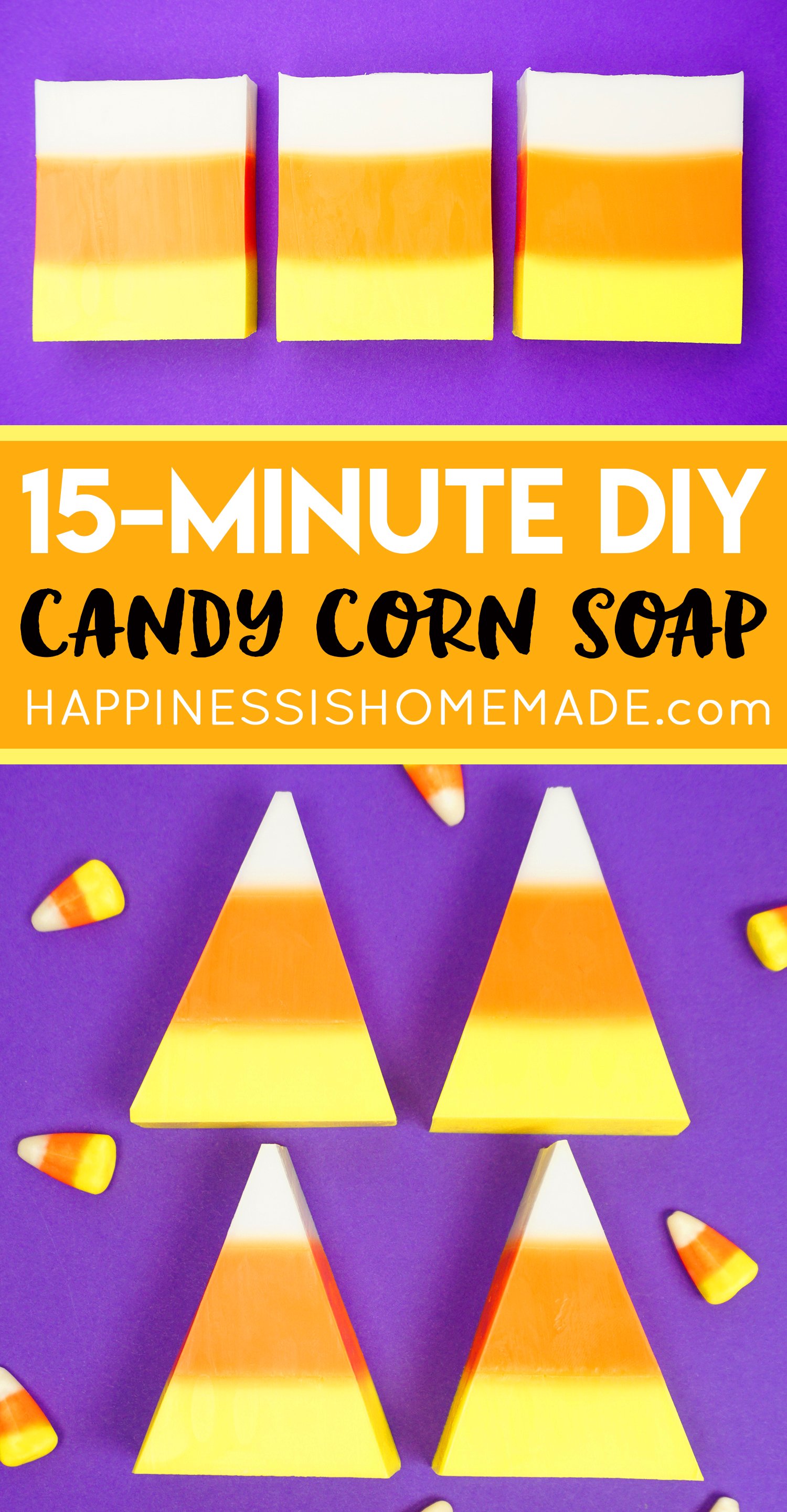 15 minute diy candy corn soap