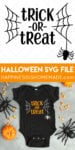 free trick or treat spider web svg file for halloween