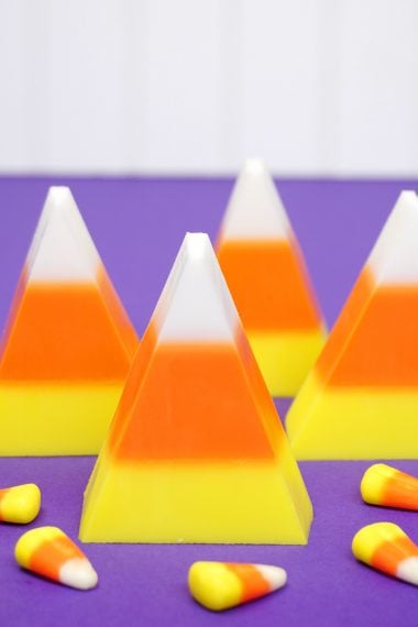 diy candy corn soap with candy corns