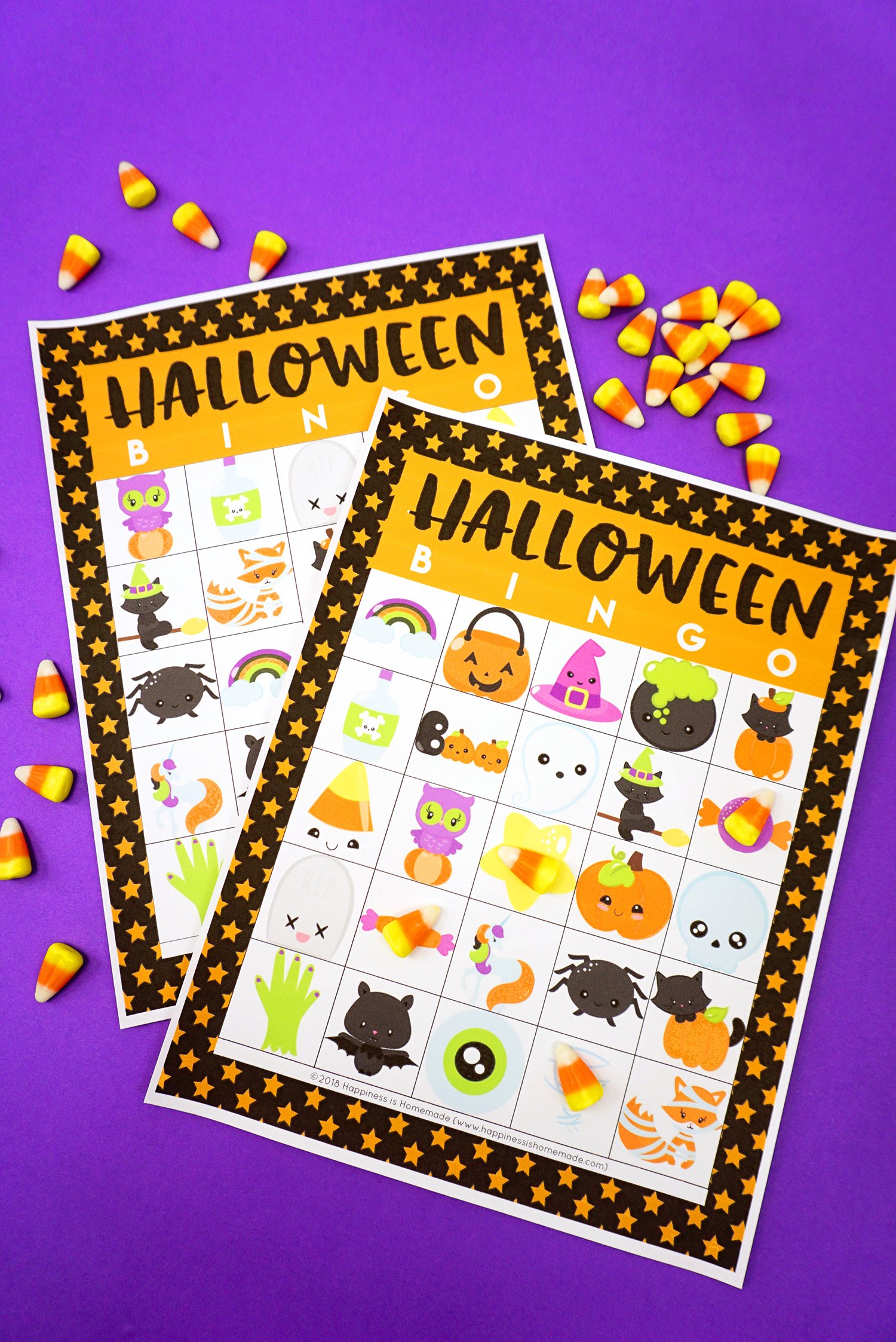 printable halloween bingo printable game