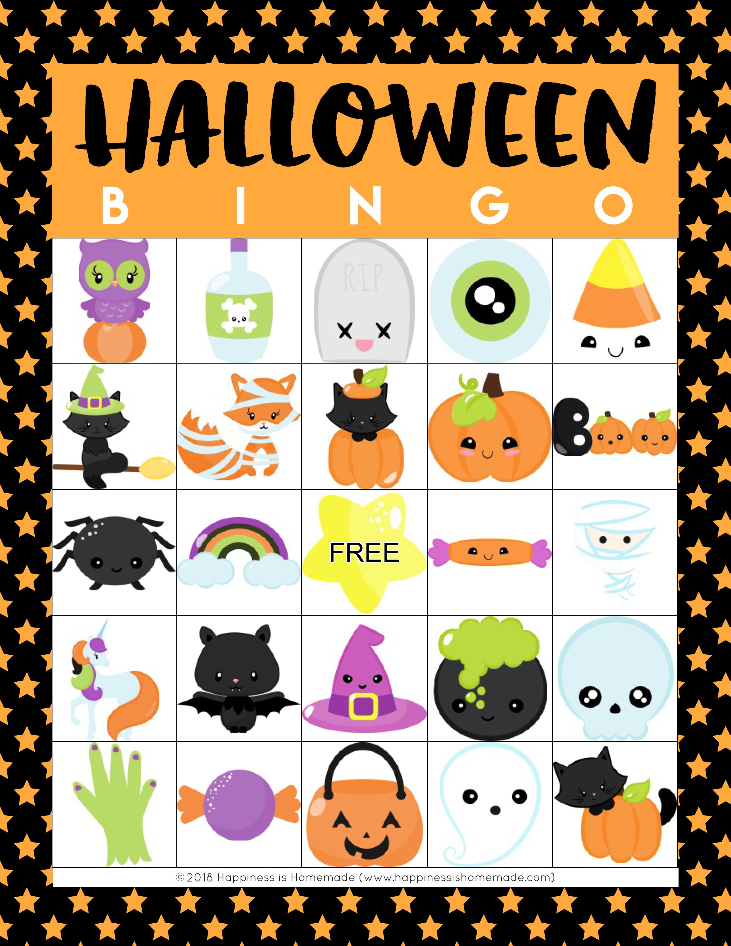 printable halloween bingo game for kids