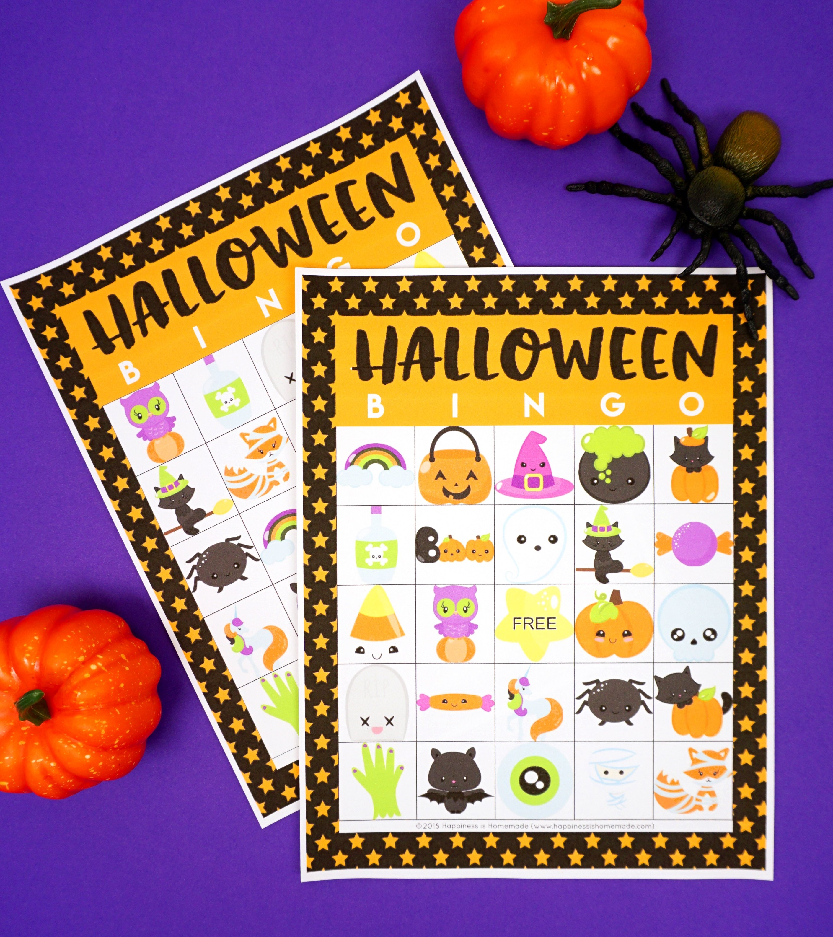 Free Halloween Bingo Cards Printable