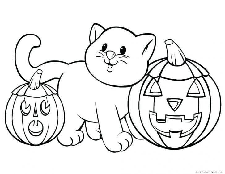 This image has an empty alt attribute; its file name is Halloween-Kitty-Coloring-Page.jpg