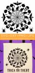 halloween mandala svg file treat bag