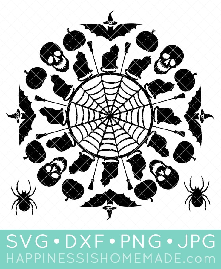 halloween mandala design svg file