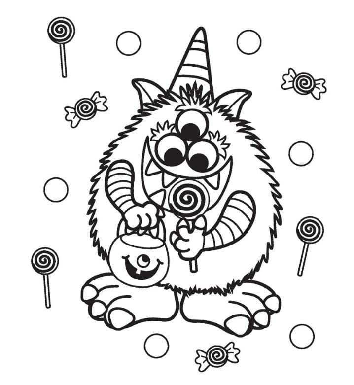 Halloween Coloring Pages Monsters Panarukan Colors