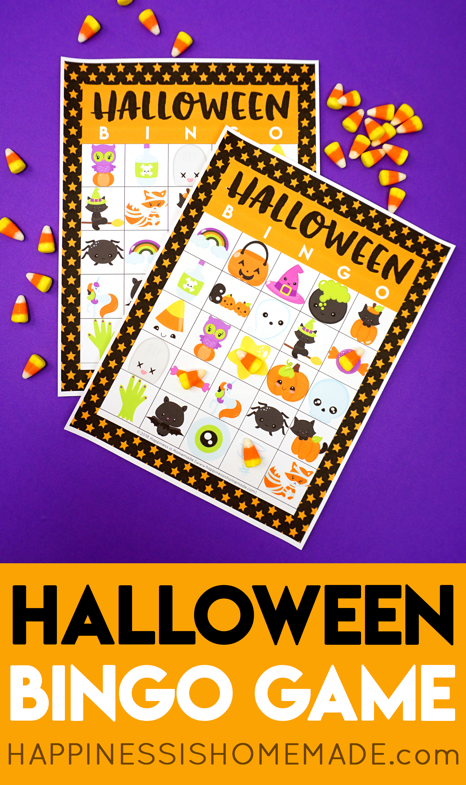 printable halloween bingo game 