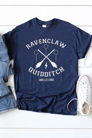 ravenclaw quidditch svg file on shirt