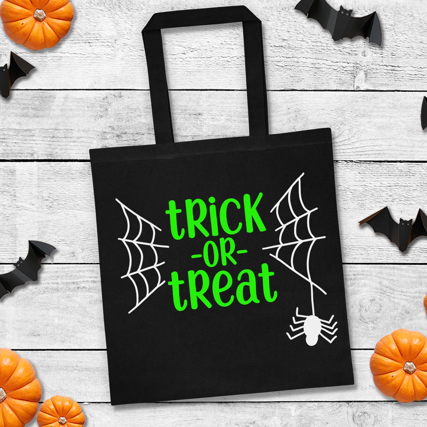 trick or treat halloween canvas bag