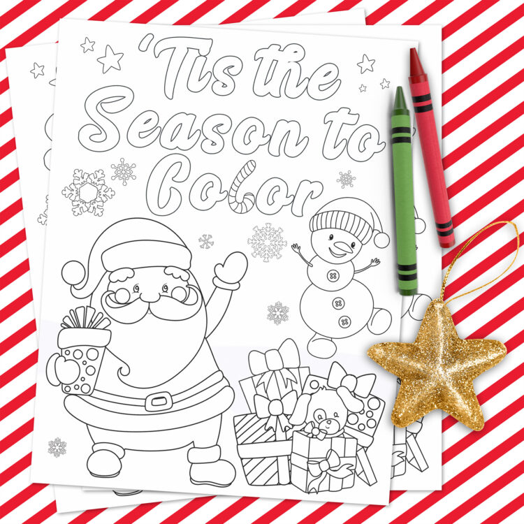 free printable christmas coloring page