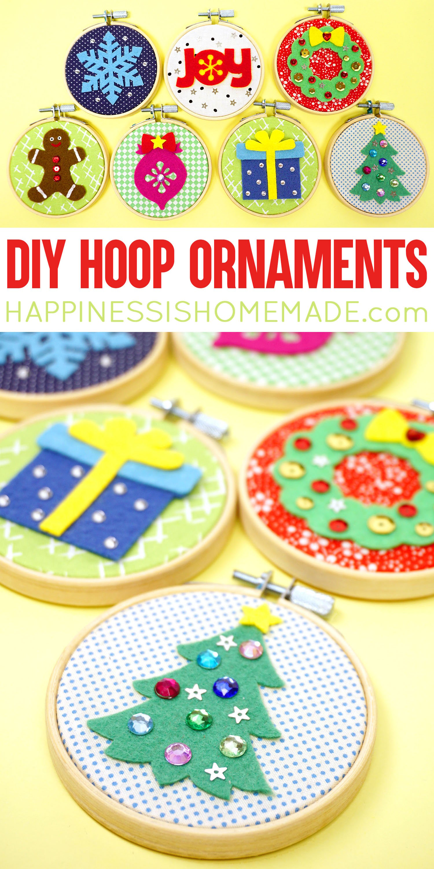 DIY hoop ornaments anyone can make