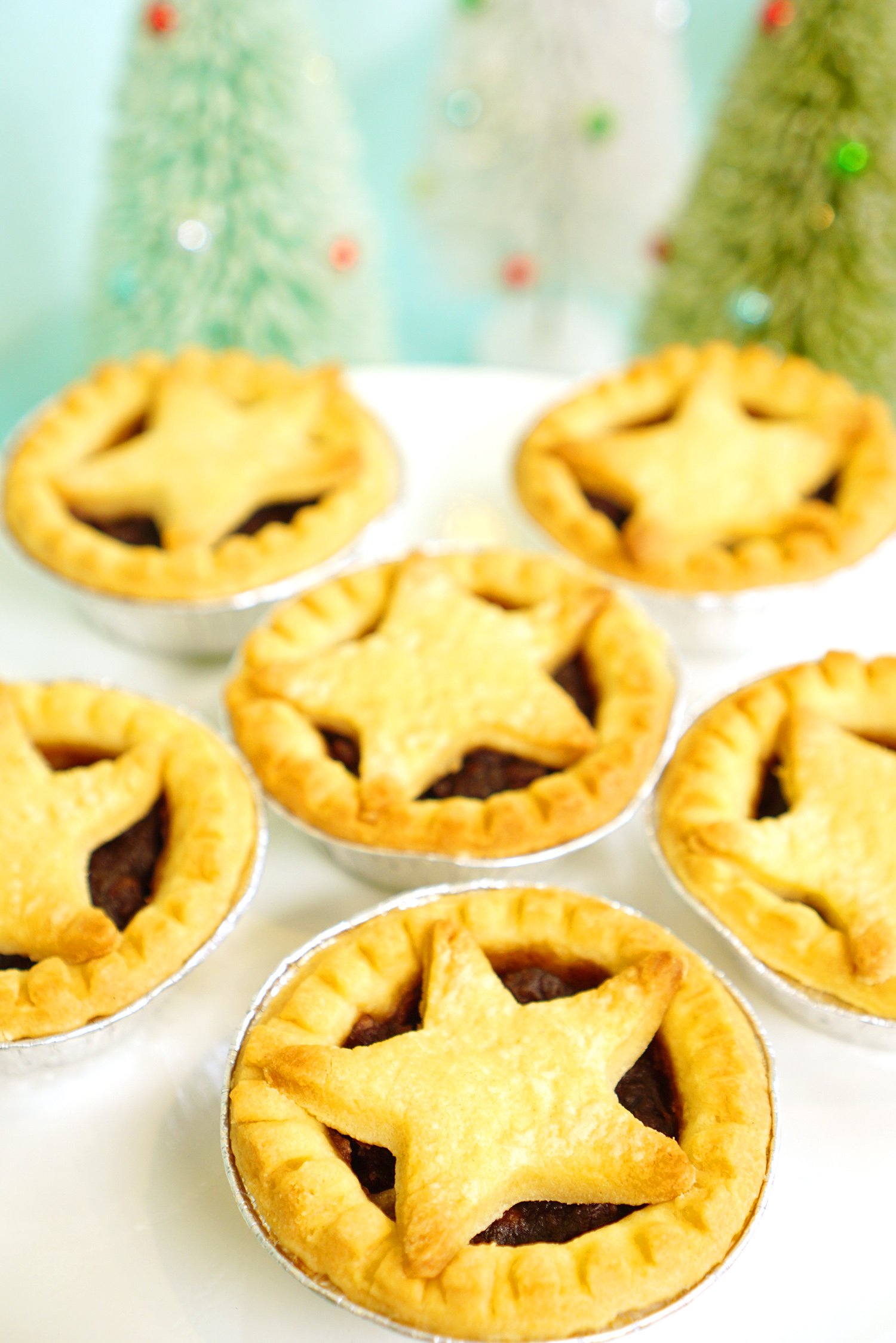 mince pies with star toppers