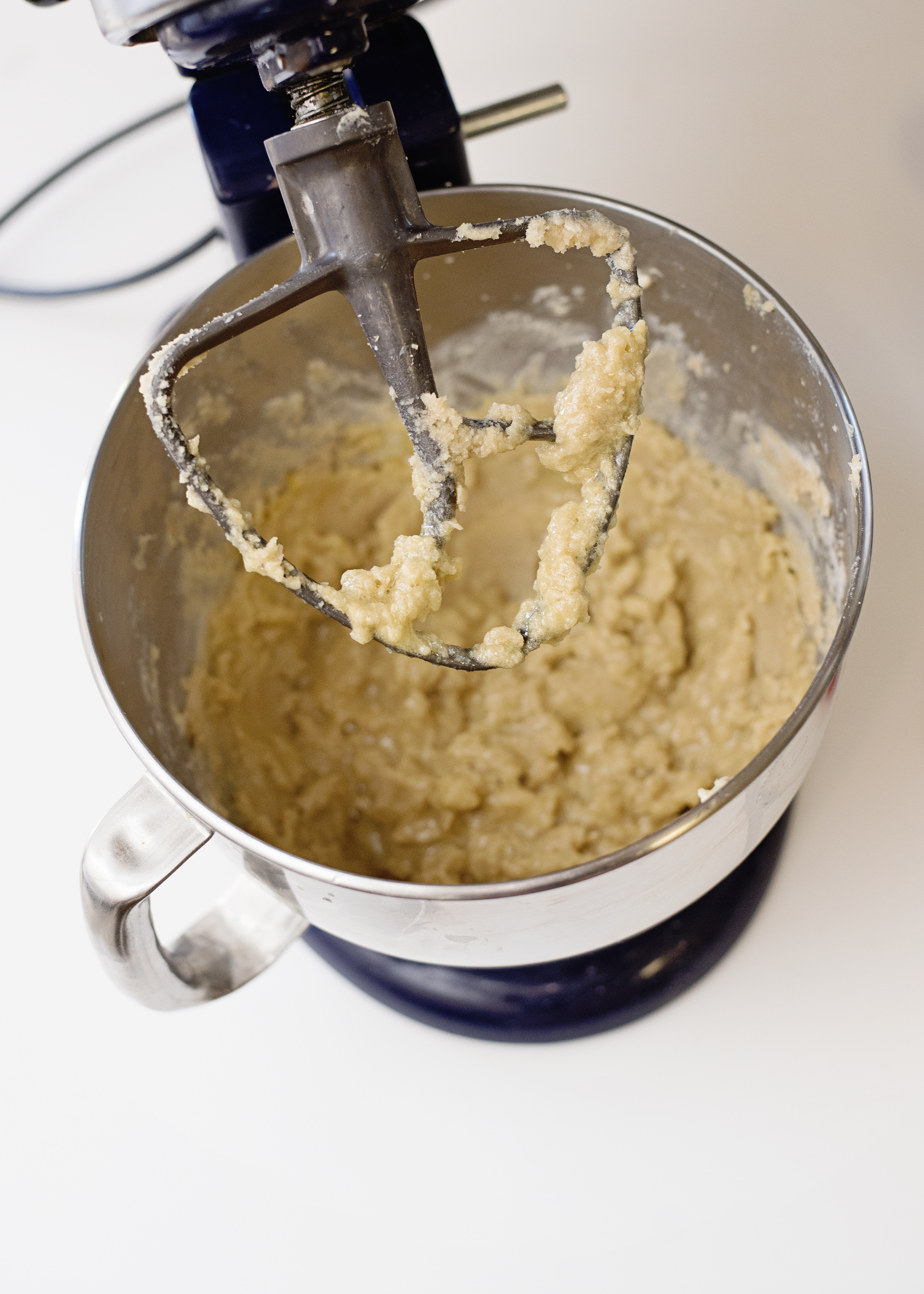 mixing the bet oatmeal cookie recipe