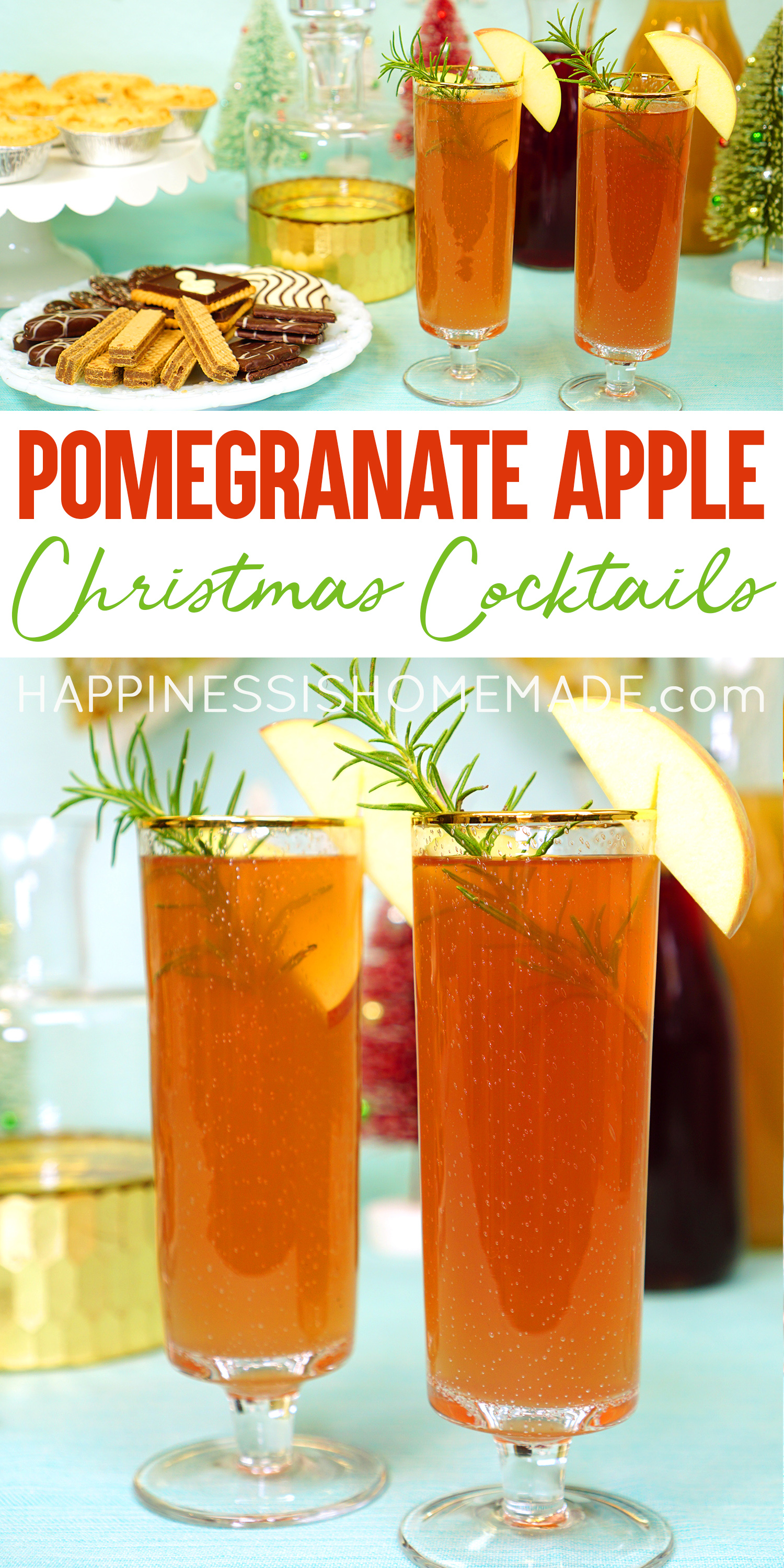 pomegranate apple christmas cocktails