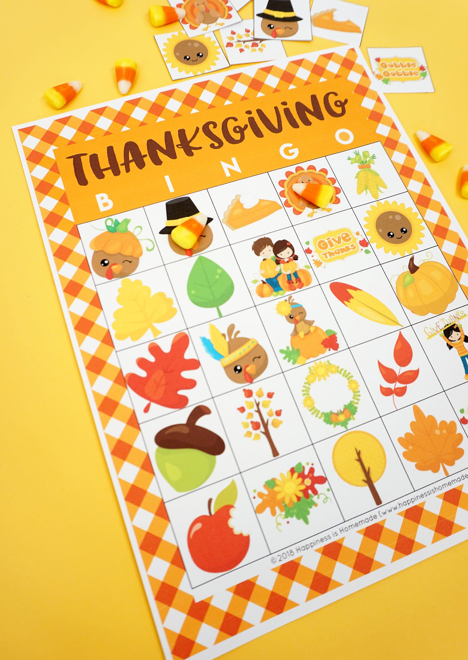 thanksgiving bingo game cards