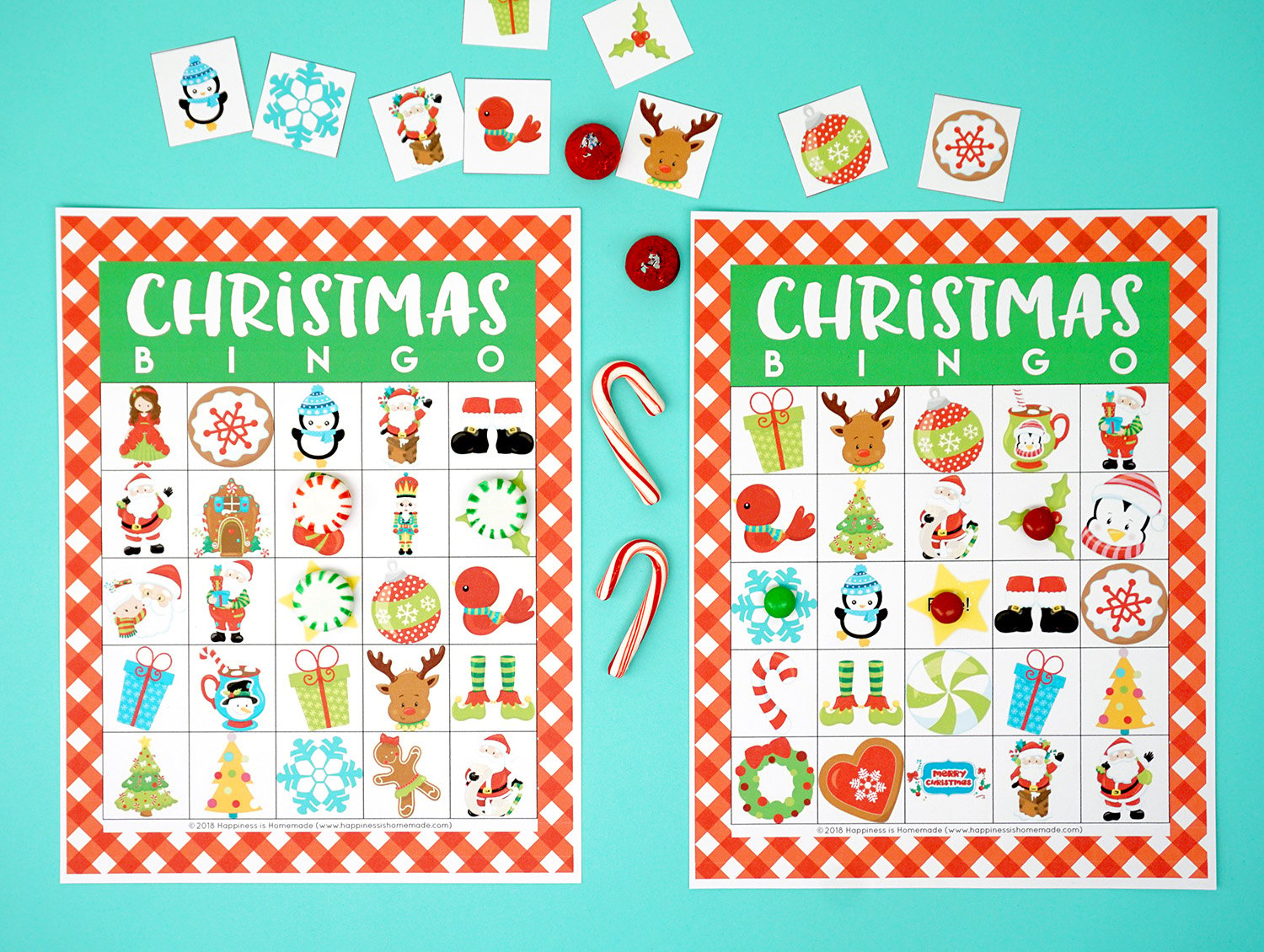 free printable christmas bingo games and markers