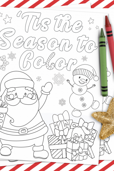 free printable christmas coloring page