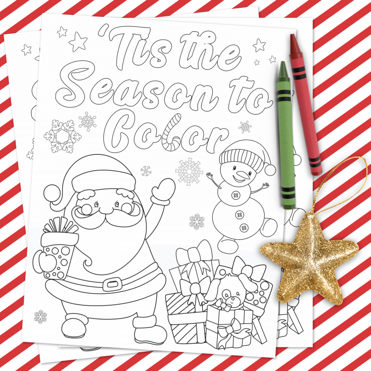 free printable christmas coloring page